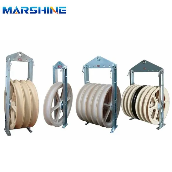 Bloque de polea de encordado de gran diámetro de 508 mm, poleas de nailon, polea conductora, bloque de encordado