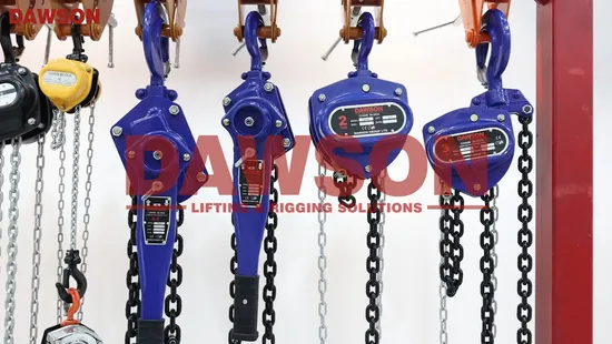 Bloque de polea de cadena de tracción manual Dawson para elevación con grúa